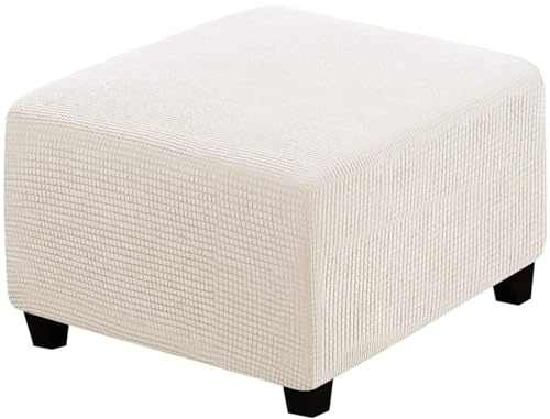 AQIGR Überzug für hocker quadratisch 50x50 40x40 60x60 samt 44x44x35 Bezug für Hocker Ottomane Schonbezug Stretch Hockerüberzug Protector Waschbar Hockerabdeckung (Color : #2, Size : 17-22IN/43-55CM)