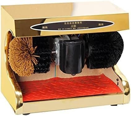 Shoe Polisher Machine, Shoe Polish Machine, Automatic Sensor Electric Shoes Polish and Shine Machine with 2 Brushes to Cle Shine Light for Family Hotel Bank Public Places Electric Shoe Polisher(B)
