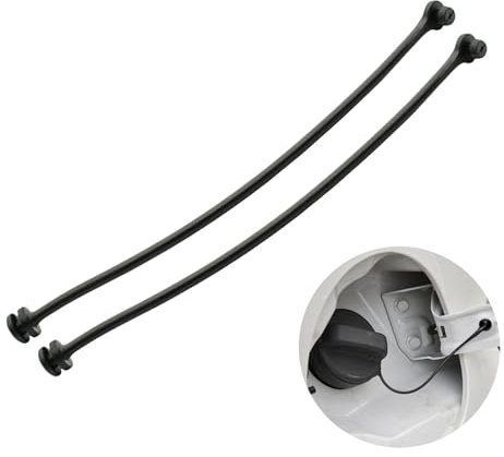 2Pcs Ligne de Bouchon de Réservoir de Carburant, 16117193372 Cordon Bouchon, Sangle de Retenue de Reservoir Compatible avec BMW E46 E90 E60 F30 E39 E92 E53 E87, Mini Cooper R56 R57(ABS Noir)