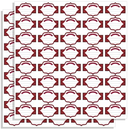 Arterby's® – Waterproof Washable Rewritable Food Labels Ideal for Jams Homemade Products Jars Packaging – Satin Vinyl – Vintage – 76 Pieces (Col 001 – Red, V1)