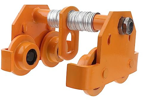 iplusmile Adjustable I-beam Track Trolley Manual Crane Heavy Duty Trolley Cart Push Beam Sturdy Construction