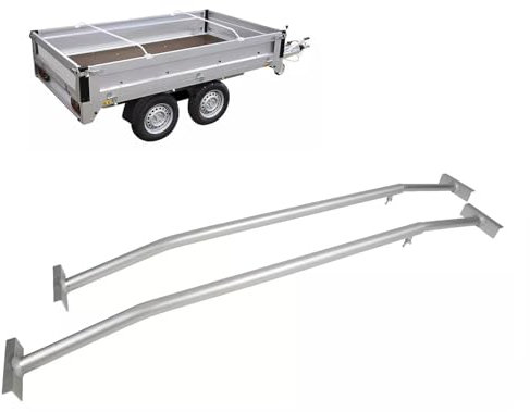 HEYOUTH 2 x Anhänger Planenbügel,Flachplanenbügel,Aluminium,Verstellbar 100-145 cm,langlebige & rutschfeste Alu Bügel,für Anhängerplane Planenstütze