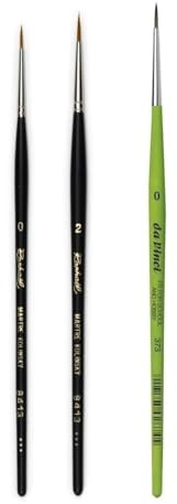 Raphael Pinceau Series 8413,martre kolinsky Extra Pointe Longue Fine,Set 2pcs,Taille 0 2 et 373