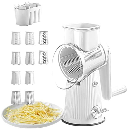 Cassette à fromage rotative : broyeur à fromage, coupe-légumes à manivelle manuelle | Coupe-légumes facile à multiples, vilebrequin à main broyeur à fromage rotatif, râpe à fromage g