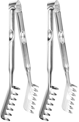 GALPADA 2pezzi Pinze Per Cucina in Acciaio Resistente Pinze Da Cucina Per Alimenti Utensili Pratici e Resistenti Antiruggine e Leggeri Per Buffet Pasta e Uso Quotidiano