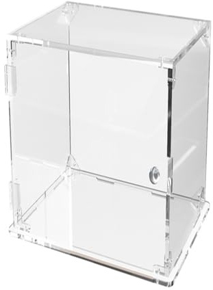 Xyrona Acryl Vitrine Große Acryl-Vitrinen mit Tür, 10, 15, 20, 25, 30, 35, 40, 50cm Hohe Vitrine, Staubdichte Thekenvitrine für Modelle/Trophäen/Souvenirs(L35xW45xH50cm/14x18x20)