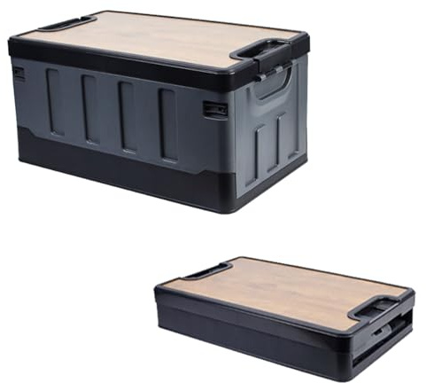 Contenitore impermeabile per esterni, 35 l, per terrazze, resistente alle intemperie, organizzatore portatile con maniglie laterali integrate, portautensili per balconi e garage