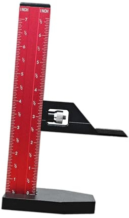 Ronyme Regla de medición de altura y profundidad, ajustable, de doble escala, herramienta de carpintería para carpinteros, 18 Cm