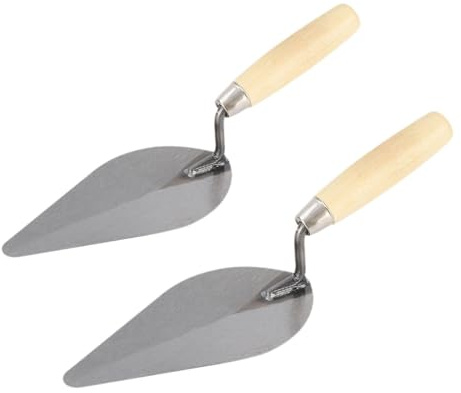 Jiuvaso 2 Pezzi cazzuola per Cemento, cazzuola per Mattoni, Strumento per piastrellatura, Strumento Manuale per muratura per intonacare Piastrelle, 2505t200