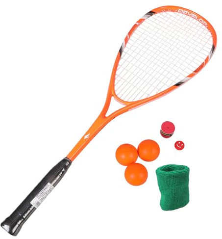Aluminum Alloys Frame Squash Racquet with Comfortable Grip & Shock Absorption Beginner Racket for Training Aluminum Alloys Frame Racquet