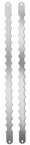KAILIKETIY 2pcs Serrated Bread Cutter Blades Stainless Steel Replacement Blades Double-sided Saws for Wooden Bread Knife Bow Suitable for Home Baking and Toast Slicing