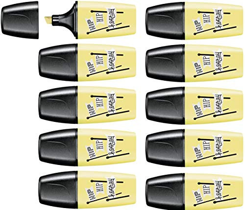 STABILO - Textmarker - BOSS MINI Pastellove - 10er Pack - pudriges Gelb
