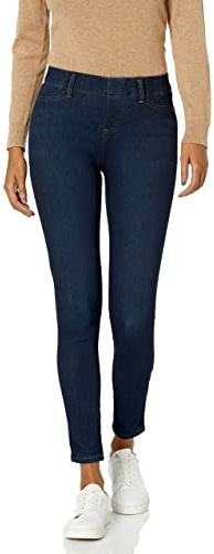 Amazon Essentials Skinny Stretch Knit Jegging, Leggings Donna, Blu (Dark Wash), Taglia unica (Taglia Produttore: Medium Long)