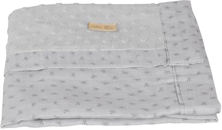 roba Coperta per Neonati e Bambini Lil Planet - Pois Terry - Cotone Biologico - Certificato GOTS - 80 x 80 cm - Idrorepellente - Traspirante e Lavabile - per Lettino, Culla e Carrozzina - Grigio
