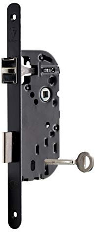 Vachette Aube Vachette D25R-A40/N/SC - Serratura a incasso, colore: Nero, asse 40 mm