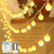 10m Catena Luminosa, 100 LEDS Lampadina, Luci LED a Batteria, Impermeabile Led Luci Stringa per Esterno ed Interno,8 Modalità con Telecomando Decorazione Camera Casa per Patio,Giardino (bianco caldo)