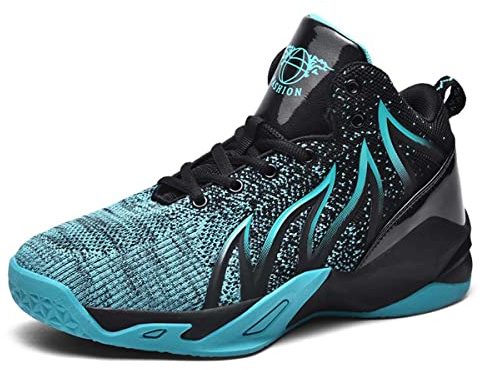 Scarpe da Ginnastica Alte comode da Uomo in Tessuto a Maglia Traspirante Scarpe da Basket Scarpe da Ginnastica Casual