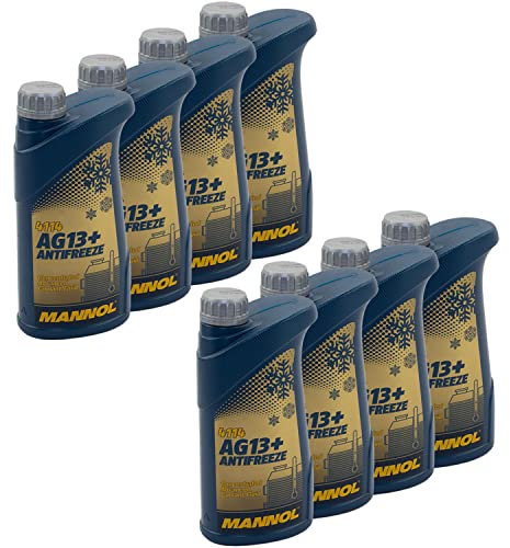Kühlerfrostschutz Konzentrat MANNOL AG13+ Advanced -40°C 8 X 1 Liter gelb