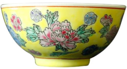 XIALON Jingdezhen Factory Goods Keramikschale Bowl, handbemalt, Pastellfarben, Millionenblume, 11 cm
