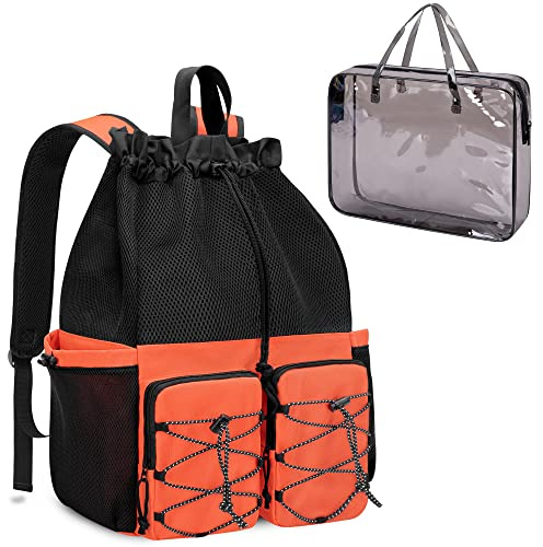 Fasrom Strandtasche XXL Badetasche Familie Strand-Rucksack Herren, Orange