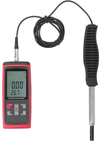Heißdraht-Anemometer, Tragbares Digitales Anemometer, CFM CMM Luftströmungsgeschwindigkeitsmesser, Multifunktionale Windgeschwindigkeitsmessgeräte, Teleskopstange mit Temperatur