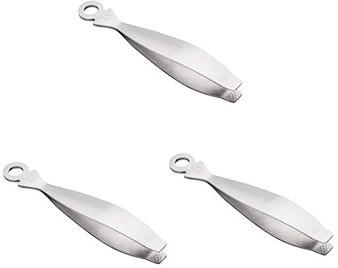 Alipis 3pcs Fish Bone Tweezers Fine Tip Compact Stainless Steel Tweezers for Cooking and