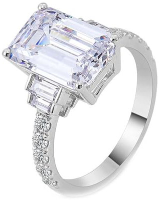 Epinki 18K Au750 Weißgold Ring, Klassiker Trauringe mit Moissanit 2ct Ovalschliff, Gold 750 Freundschaftsringe Hochzeitsring Damen Echte Goldschmuck, Individuelle Größen