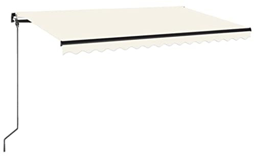 Garten Markise Terrassenmarkise Balkonmarkise Gelenkarmmarkise Einziehbar 400x350 cm Creme für Terrasse