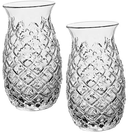 CIYODO 2 Formgetränkebecher 480 Ml Kristallglas Ananasförmig Für Zuhause Partyzubehör Weinbecher Whiskyglas
