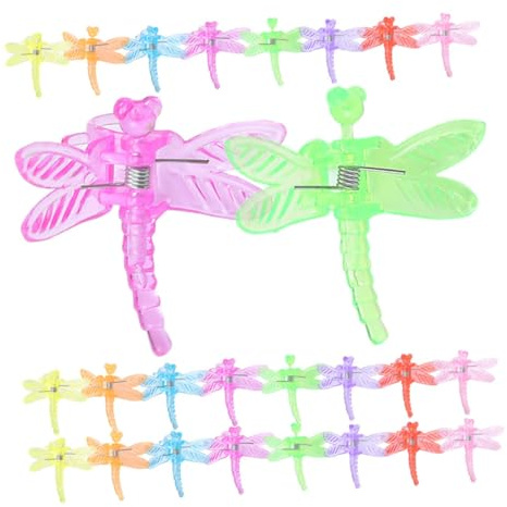 POPETPOP 70 Stück Transparente Pflanzenclips Kunststoff Orchideenstützen Klammern für Gartenpflanzen Zimmerpflanzen Rankhilfen Pflanzenbefestigung Zufällige Farbe