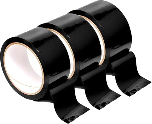 Love69Toys Ouch ! - Bondage Tape 20m de long - 5cm de large 3PC Design Tape sans statique, Bande de bondage SM polyvalente pour les jeux sexuels couples femmes hommes (Noir)