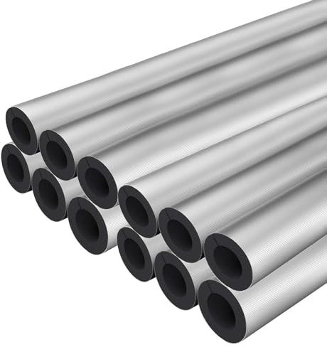 Rohrisolierung, wetterfeste Abdeckungen, ID, 60,0 mm, Aluminiumfolie, selbstdichtender Schlauch, Schaumstoff, Frostschutzfolie, Frostschutzmittel, 8 Größen erhältlich