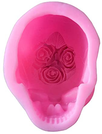 Moule en silicone 3D fait à la main pour tête de squelette en forme de tête de mort en résine époxy cristal MOL