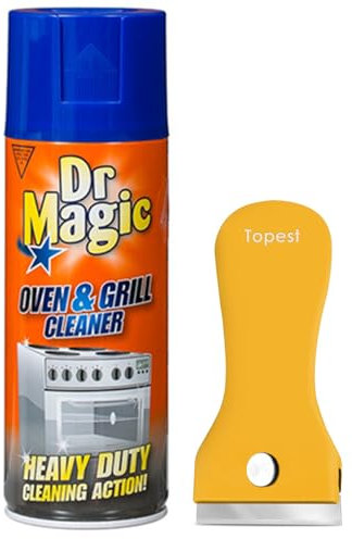 Dr Magic Oven and Grill Cleaner (1X 390 ml) + Oven Cleaning Tool- Removes Stubborn Food Residues and Grease with Ease