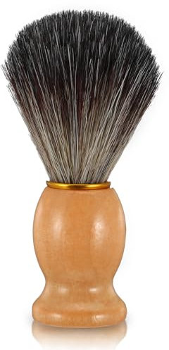 YUXIANLB Shaving Brush Synthetic Badger Hair Shave Brush with Classic Wood Handle for Wet Shaving Gentle Exfoliating Lather Barber Salon Skincare Beard Care Essential Grooming Accessory Kit