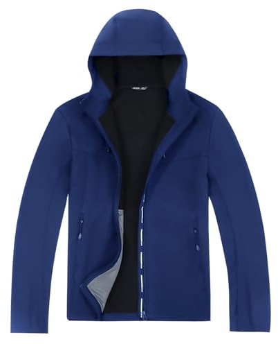 Ynport Crefreak Hommes Veste Chaude Softshell Doublée Polaire Extérieur Imperméable Veste À Capuche Résistante À L’eau Coupe-Vent Décontracté Pour Marche Randonnée Camping