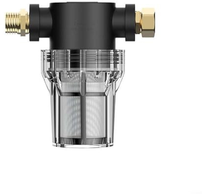 ZMdooreasy Filtro dell'acqua da giardino con schermo in acciaio inox a 80 maglie per idropulitrice rubinetto esterno collegamento tubo DN15 1/2 Ingresso