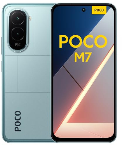 XIAOMI POCO M7, Smartphone 6+128GB, 6.9 FHD+ 144Hz Display, Snapdragon 685, 50MP AI dual camera, 7000mAh, Blue, Charger Not Included