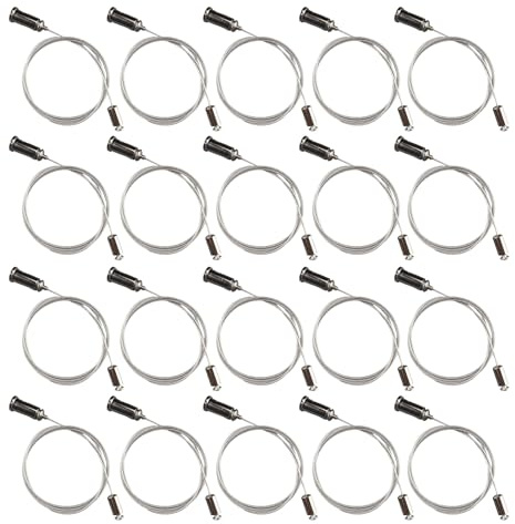 Cables de suspensión para luminarias hexagonales de taller - Alambre para luminaria panel de garaje de 20 piezas | Cuerda de araña ajustable de alta resistencia para restaurante dormitorio salón hotel