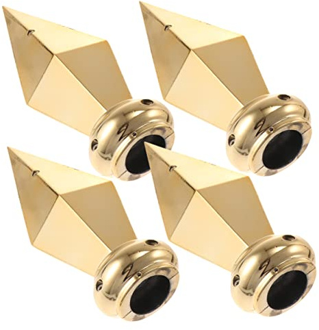 TOYANDONA 4pcs Aluminum Flag Pole Toppers Flagpole Head Decor Replacement Flag Topper for Conference Use Pole Head Decorative
