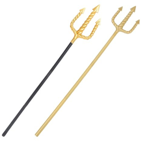 HEMOTON 2pezzi Tridente in Vintage Per Costumi Di Halloween Giocattolo Di Scena Per Cosplay Accessorio Decorativo Multifunzionale Leggero e Portatile