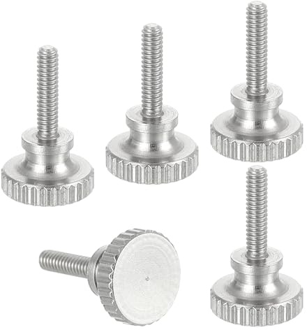 QUARKZMAN Viti Per Calibri Vernier M2x8mm, 304 Acciaio Inossidabile Testa Piatta Spalla Testa A Diamante Rigata Metrica Bulloni Manopole A Serraggio Manuale Posizione, 5 Pz