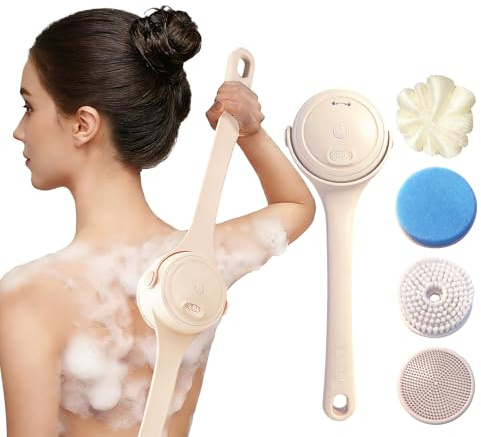 Electrique Brosse Dos Douche, Brosse Dos Douche Long Manche, Etanche IPX7