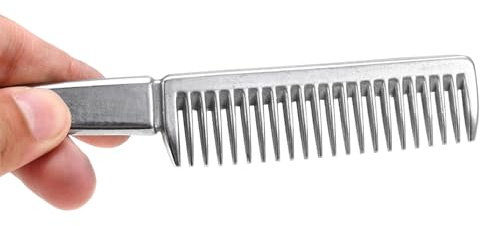ERYUE Peigne à Crinière en Métal à Dents épaisses pour Chevaux, Outil de Toilettage Durable, Conception Ergonomique pour Une Manipulation Facile, Peigne de Toilettage Chevaux, Chiens et Chats, (6,5
