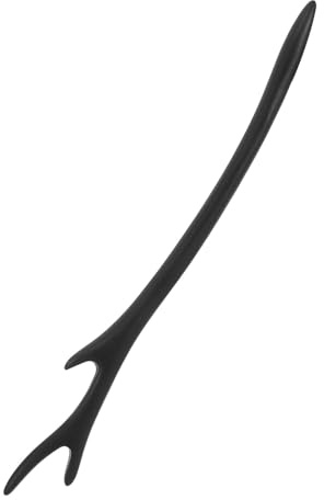 MAGICLULU Palillo de Madera Cabello Estilo Antiguo Diseño de Cuerno de Dragón, Horquilla Japonesa para Moños, Accesorio para Pelo Largo en Color Negro, Adecuado para Peinados Recogidos