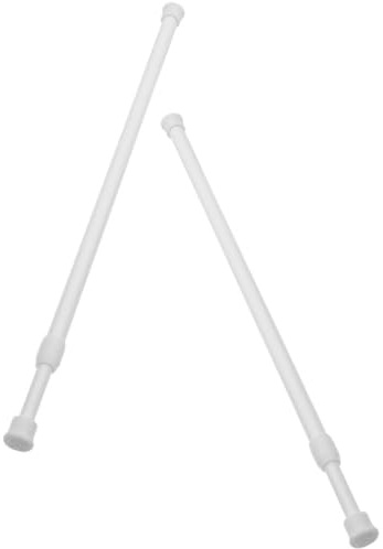 JOINPAYA Varillas de Tensión Multifuncionales para Cortinas de Ducha y Ropa, Acero, Diámetro 1,3 CM, Longitud 55-90 CM, 2 Piezas, Instalación sin Perforación para Espacios Estrechos y