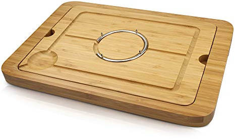Grunwerg Rockingham Forest 5-IN-1 Luxus Schneidebrett Set – Bambus, Rechteckig, 40 x 28 cm