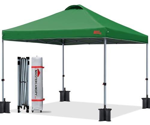 MASTERCANOPY Pop-up Gazebo Tent with Roller Bag (2.5x2.5M, Forest Green)