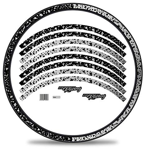 Finest Folia 16-teiliges Set Felgenrandaufkleber Sticker für Fahrrad Felgen im 2 Face Design Komplett Set für 27 29 für Rennrad Mountainbike MTB Laufrad