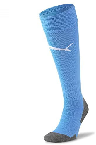 PUMA herr Fotboll Strumpor Team Liga Socks Core, Team ljusblå-Puma vit, 4